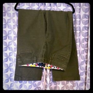 Boden size 10R/8US olive green moleskin pants